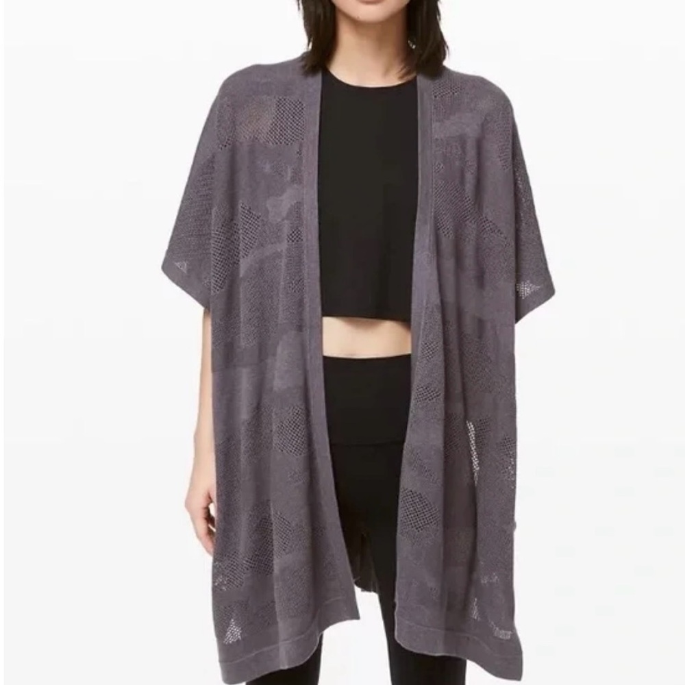 Lululemon Gray Find Your Light Wrap Kimono One Size